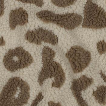 Teddy Fleece Animal Print Braun/Beige